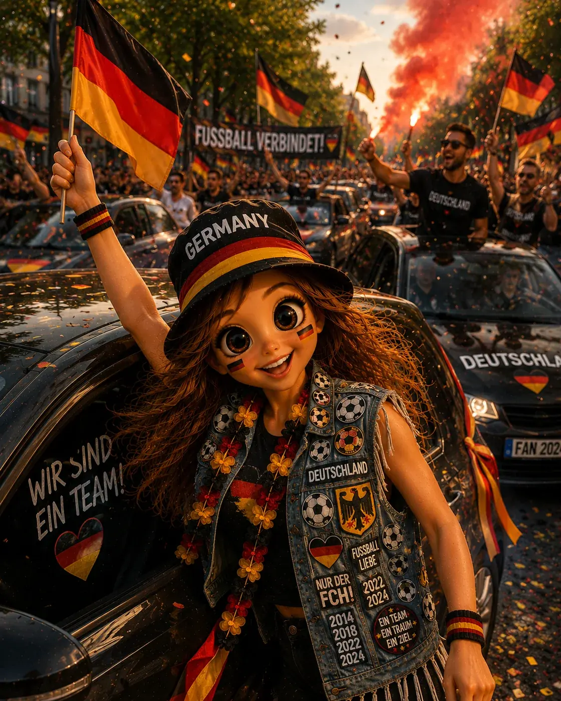 Bea genießt einen sonnigen Tag im Freien