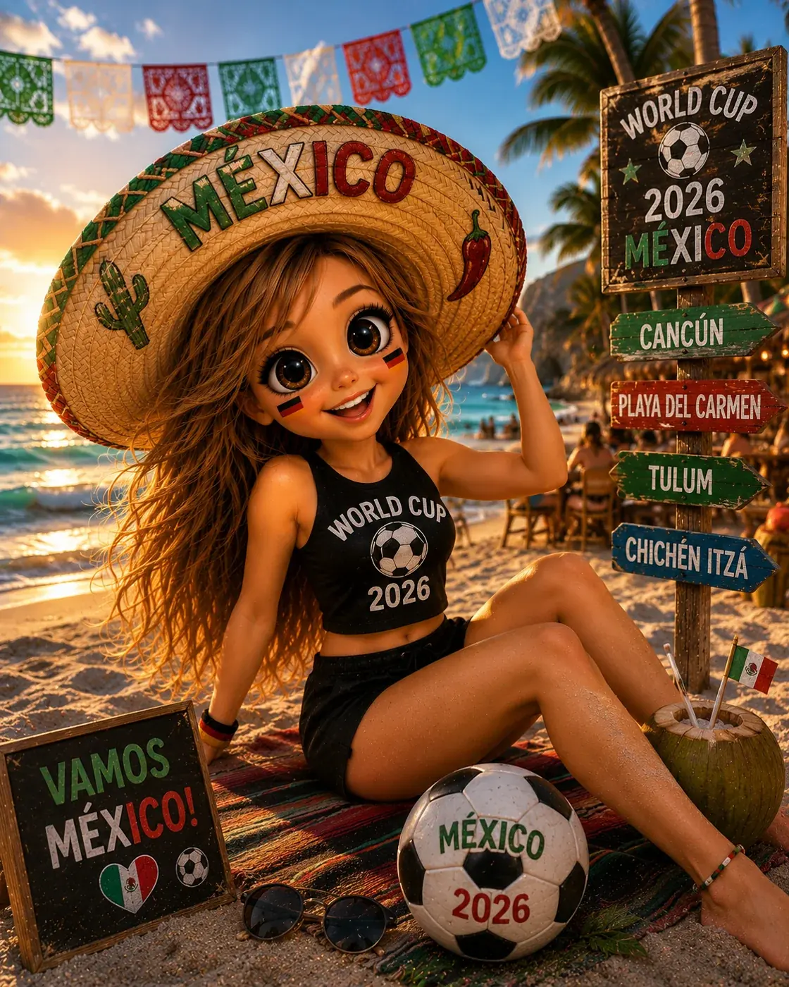 Bea am Strand in Mexiko