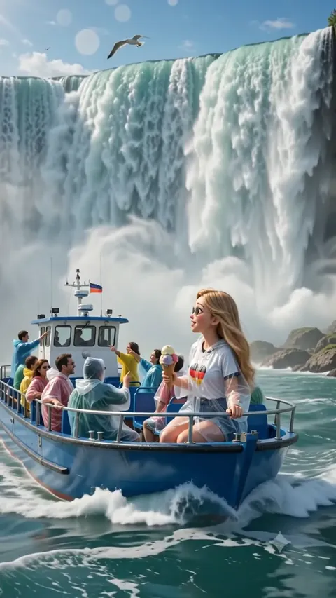 Bootsfahrt an den Niagarafällen